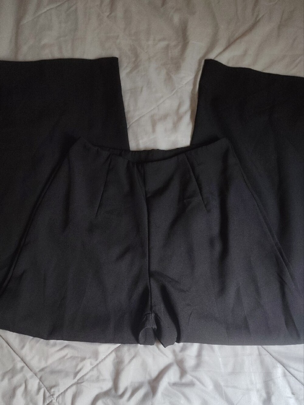 SHEIN Black Wide Leg Office Pants - Picture 3 of 5